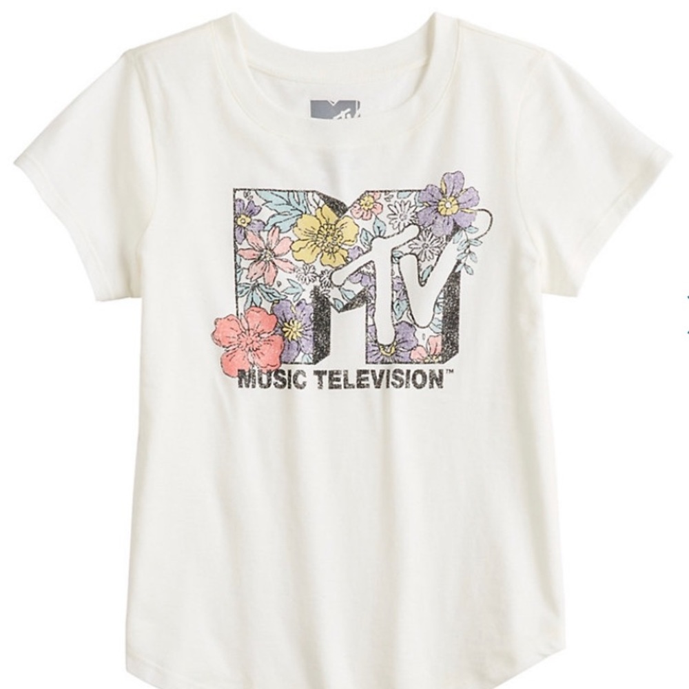 Girls size XL Floral MTV Tshirt